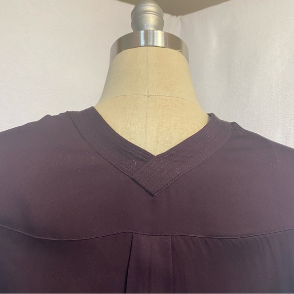 Vince XS pure silk dark purple blouse - Picture 6 of 8